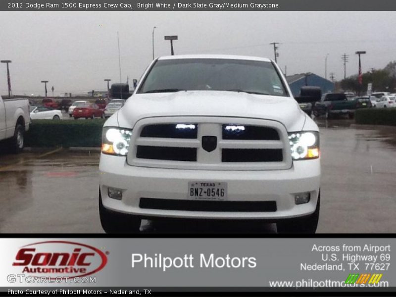 Bright White / Dark Slate Gray/Medium Graystone 2012 Dodge Ram 1500 Express Crew Cab