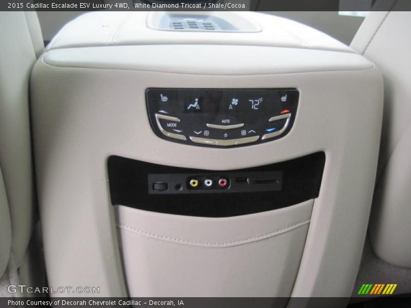 White Diamond Tricoat / Shale/Cocoa 2015 Cadillac Escalade ESV Luxury 4WD