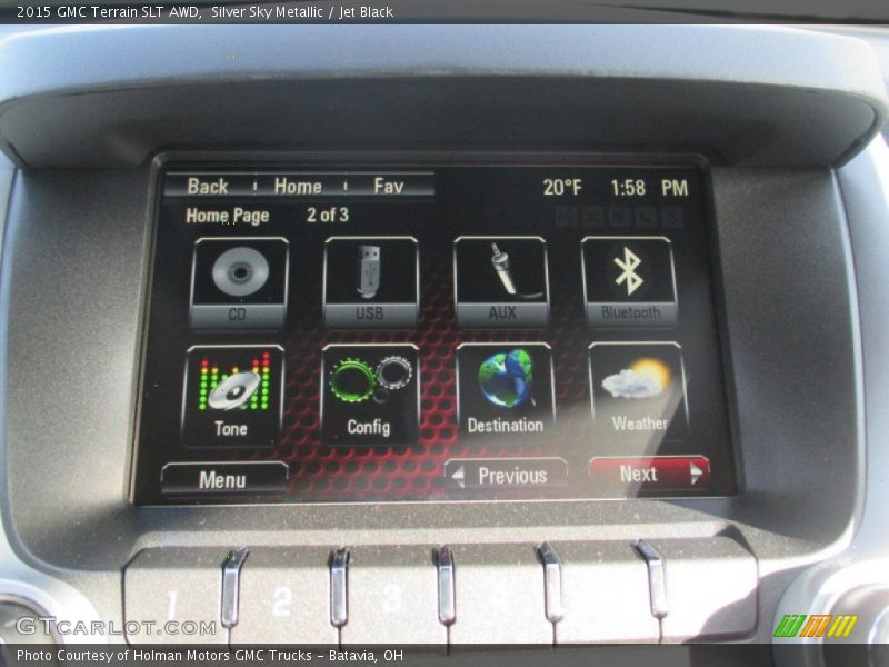 Silver Sky Metallic / Jet Black 2015 GMC Terrain SLT AWD