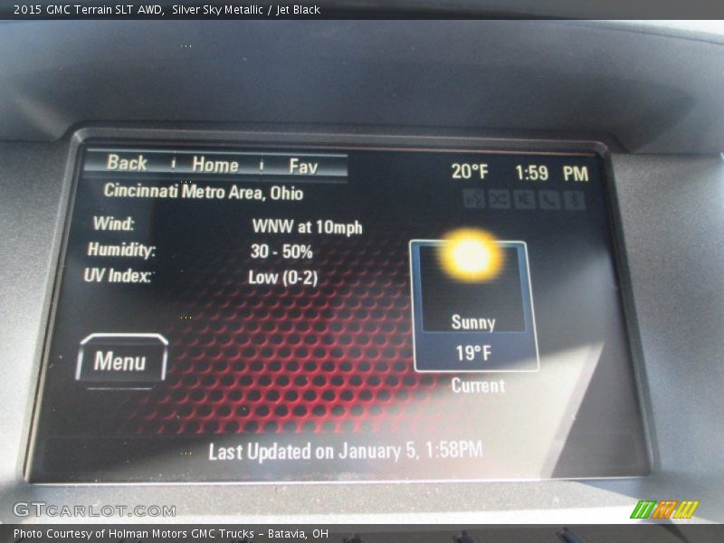 Silver Sky Metallic / Jet Black 2015 GMC Terrain SLT AWD