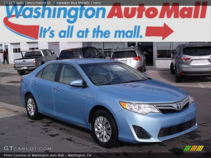 Clearwater Blue Metallic / Ivory 2012 Toyota Camry Hybrid LE