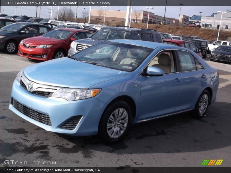 Clearwater Blue Metallic / Ivory 2012 Toyota Camry Hybrid LE