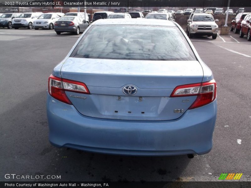 Clearwater Blue Metallic / Ivory 2012 Toyota Camry Hybrid LE