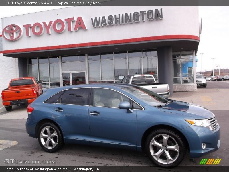 Tropical Sea Metallic / Ivory 2011 Toyota Venza V6 AWD