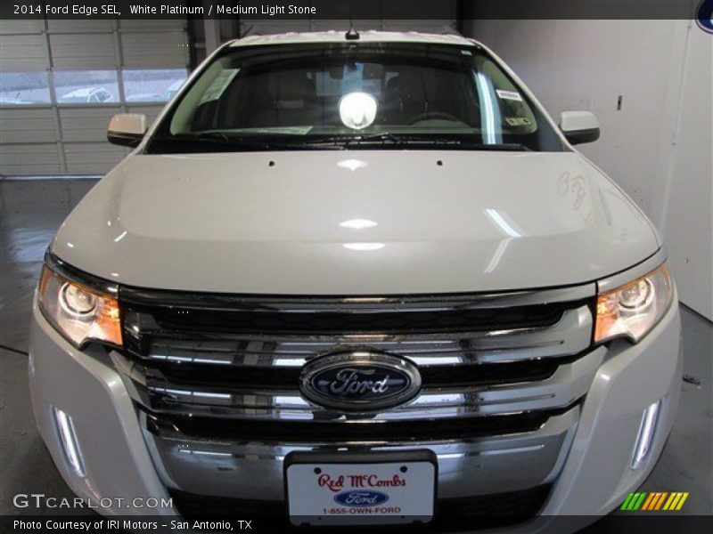 White Platinum / Medium Light Stone 2014 Ford Edge SEL