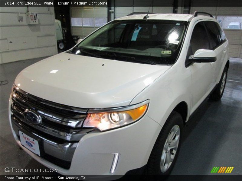 White Platinum / Medium Light Stone 2014 Ford Edge SEL