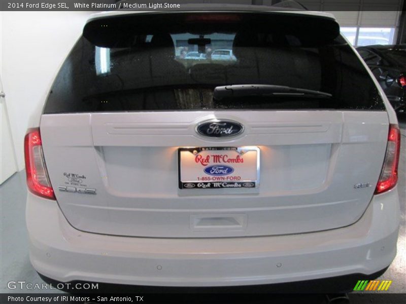 White Platinum / Medium Light Stone 2014 Ford Edge SEL