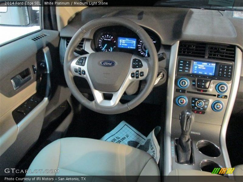 White Platinum / Medium Light Stone 2014 Ford Edge SEL