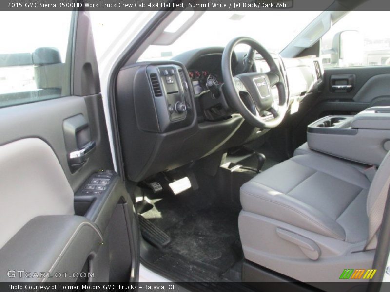 Summit White / Jet Black/Dark Ash 2015 GMC Sierra 3500HD Work Truck Crew Cab 4x4 Flat Bed