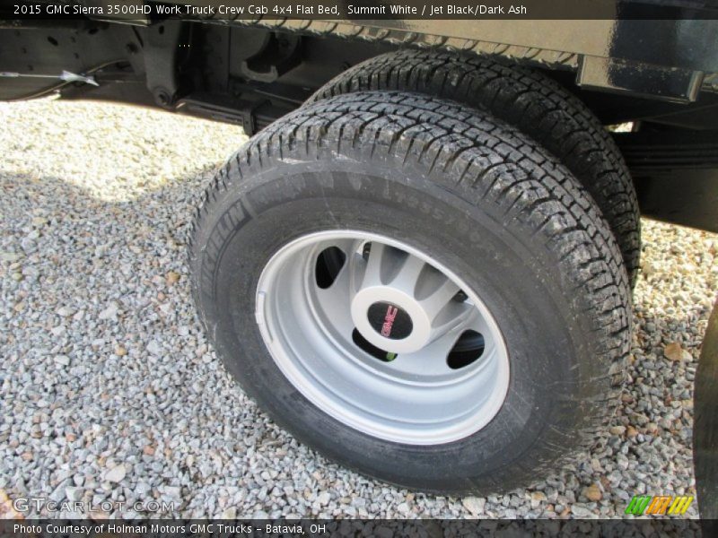 Summit White / Jet Black/Dark Ash 2015 GMC Sierra 3500HD Work Truck Crew Cab 4x4 Flat Bed