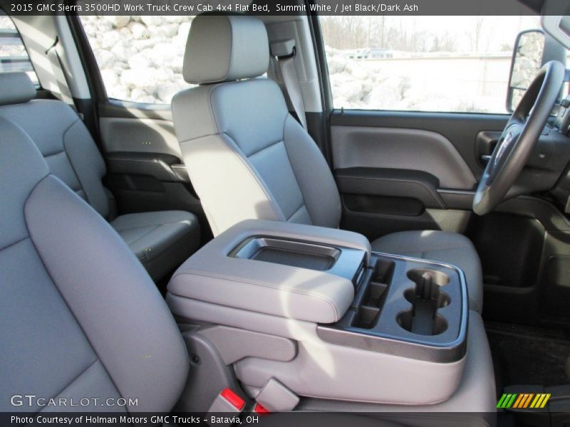 Summit White / Jet Black/Dark Ash 2015 GMC Sierra 3500HD Work Truck Crew Cab 4x4 Flat Bed