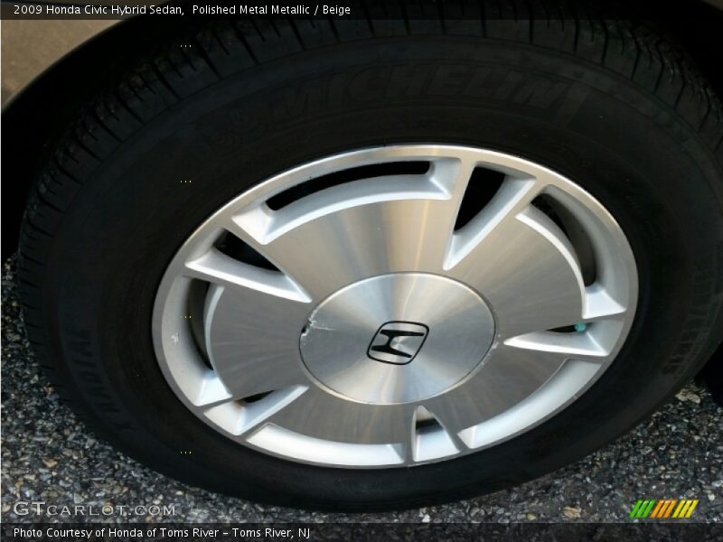 Polished Metal Metallic / Beige 2009 Honda Civic Hybrid Sedan