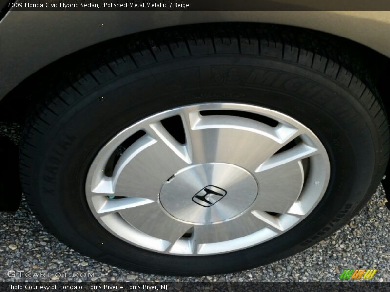 Polished Metal Metallic / Beige 2009 Honda Civic Hybrid Sedan