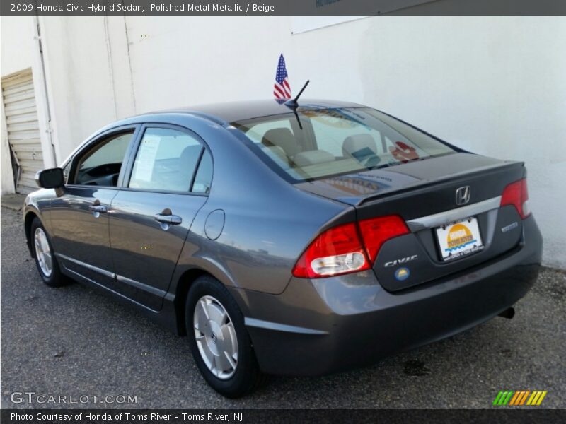 Polished Metal Metallic / Beige 2009 Honda Civic Hybrid Sedan
