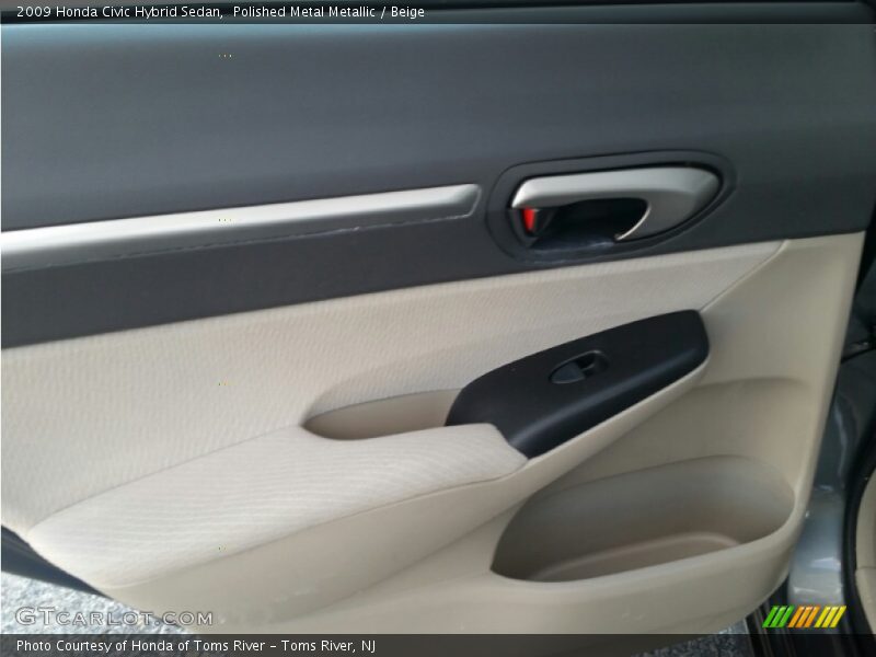 Polished Metal Metallic / Beige 2009 Honda Civic Hybrid Sedan