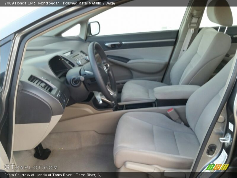 Polished Metal Metallic / Beige 2009 Honda Civic Hybrid Sedan