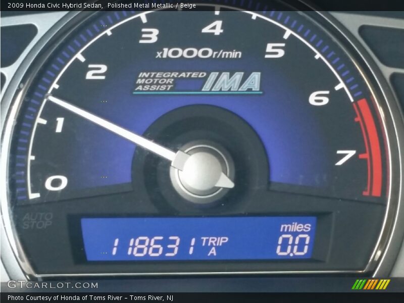Polished Metal Metallic / Beige 2009 Honda Civic Hybrid Sedan