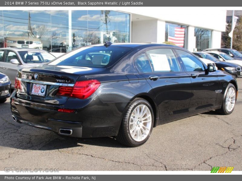 Black Sapphire Metallic / Light Saddle 2014 BMW 7 Series 750Li xDrive Sedan