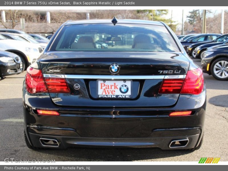 Black Sapphire Metallic / Light Saddle 2014 BMW 7 Series 750Li xDrive Sedan