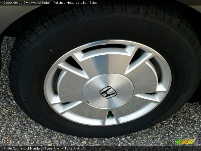 Polished Metal Metallic / Beige 2009 Honda Civic Hybrid Sedan