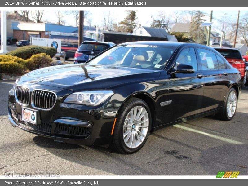 Black Sapphire Metallic / Light Saddle 2014 BMW 7 Series 750Li xDrive Sedan