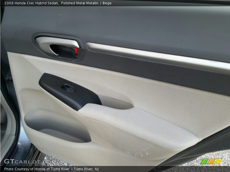 Polished Metal Metallic / Beige 2009 Honda Civic Hybrid Sedan