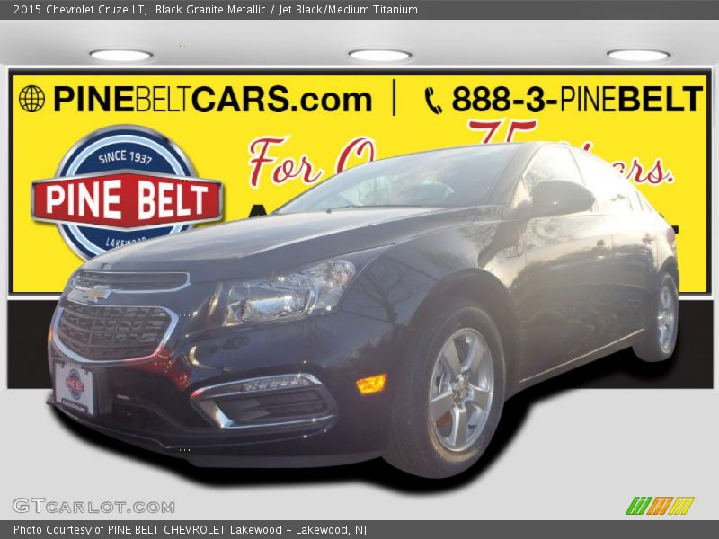 Black Granite Metallic / Jet Black/Medium Titanium 2015 Chevrolet Cruze LT