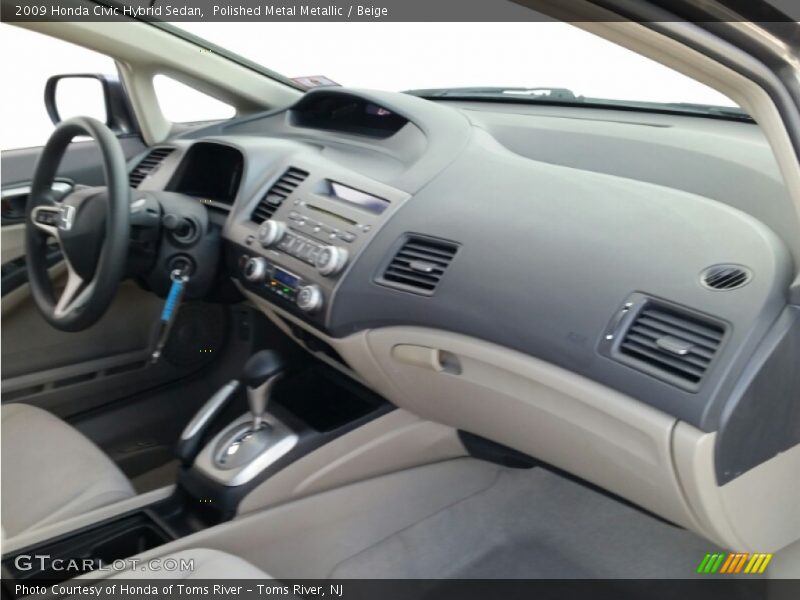 Polished Metal Metallic / Beige 2009 Honda Civic Hybrid Sedan
