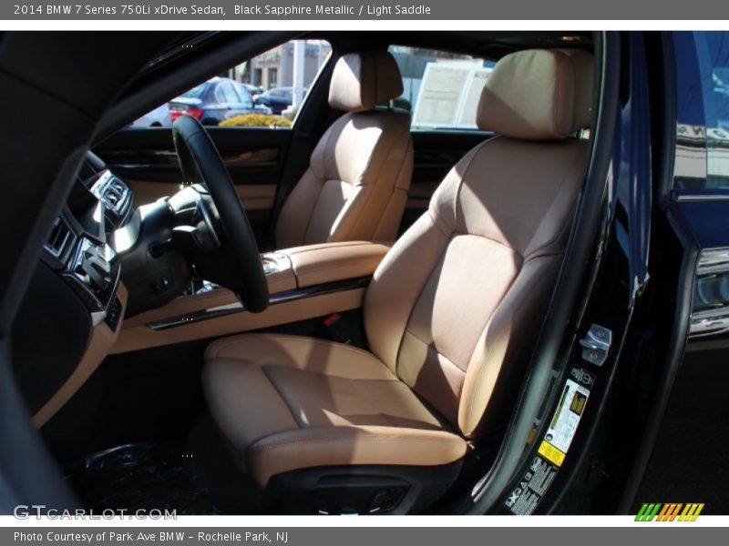 Black Sapphire Metallic / Light Saddle 2014 BMW 7 Series 750Li xDrive Sedan