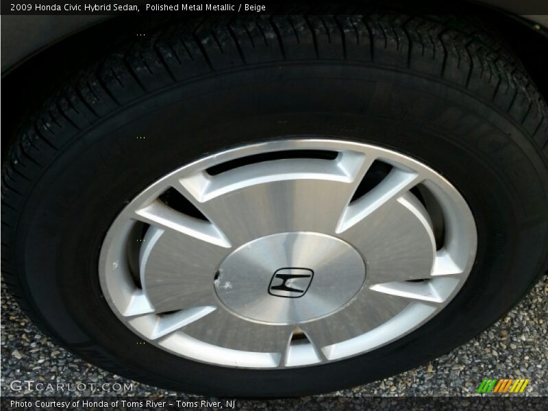 Polished Metal Metallic / Beige 2009 Honda Civic Hybrid Sedan