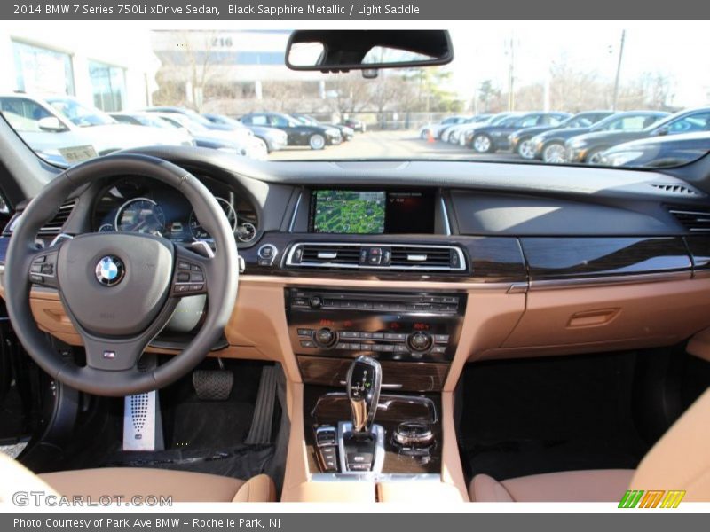 Black Sapphire Metallic / Light Saddle 2014 BMW 7 Series 750Li xDrive Sedan