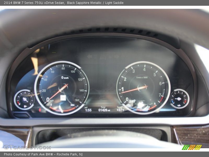 Black Sapphire Metallic / Light Saddle 2014 BMW 7 Series 750Li xDrive Sedan