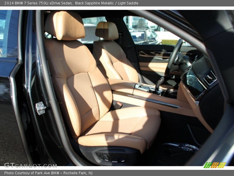 Black Sapphire Metallic / Light Saddle 2014 BMW 7 Series 750Li xDrive Sedan