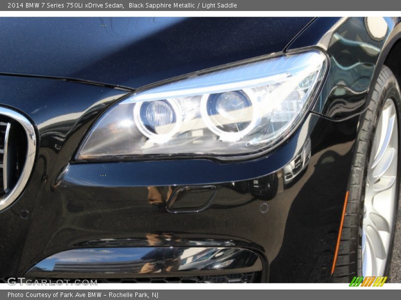 Black Sapphire Metallic / Light Saddle 2014 BMW 7 Series 750Li xDrive Sedan