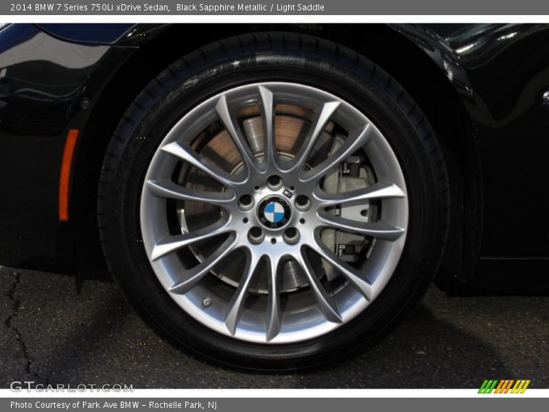 Black Sapphire Metallic / Light Saddle 2014 BMW 7 Series 750Li xDrive Sedan