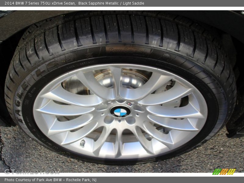 Black Sapphire Metallic / Light Saddle 2014 BMW 7 Series 750Li xDrive Sedan