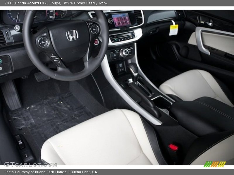 White Orchid Pearl / Ivory 2015 Honda Accord EX-L Coupe