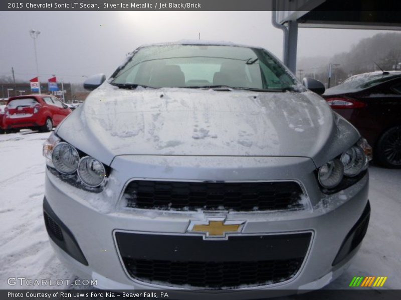 Silver Ice Metallic / Jet Black/Brick 2015 Chevrolet Sonic LT Sedan