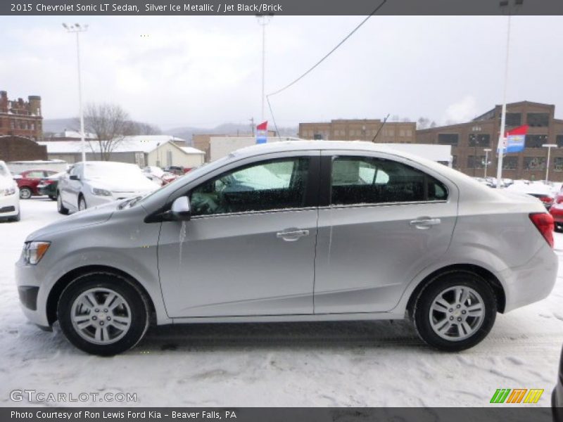 Silver Ice Metallic / Jet Black/Brick 2015 Chevrolet Sonic LT Sedan