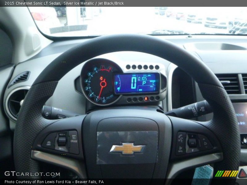 Silver Ice Metallic / Jet Black/Brick 2015 Chevrolet Sonic LT Sedan