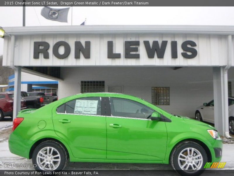 Dragon Green Metallic / Dark Pewter/Dark Titanium 2015 Chevrolet Sonic LT Sedan