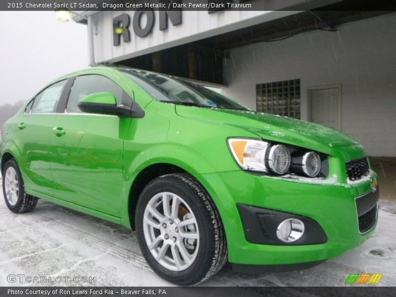 Dragon Green Metallic / Dark Pewter/Dark Titanium 2015 Chevrolet Sonic LT Sedan