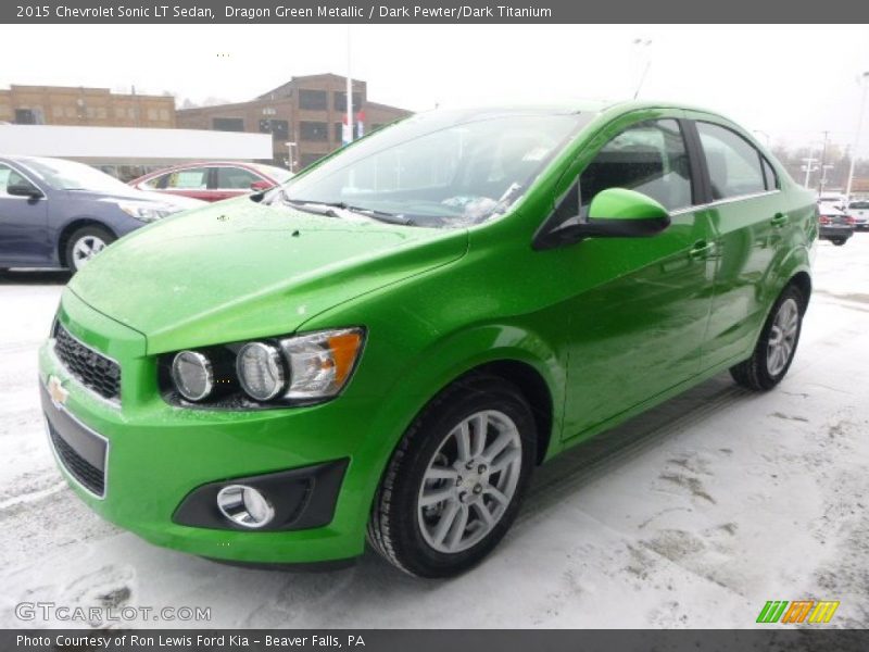 Dragon Green Metallic / Dark Pewter/Dark Titanium 2015 Chevrolet Sonic LT Sedan