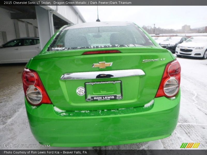 Dragon Green Metallic / Dark Pewter/Dark Titanium 2015 Chevrolet Sonic LT Sedan