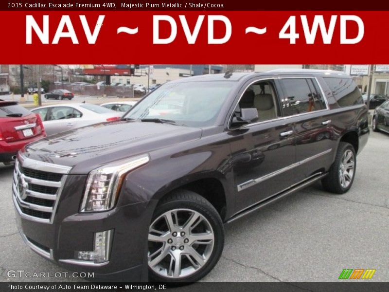 Majestic Plum Metallic / Shale/Cocoa 2015 Cadillac Escalade Premium 4WD