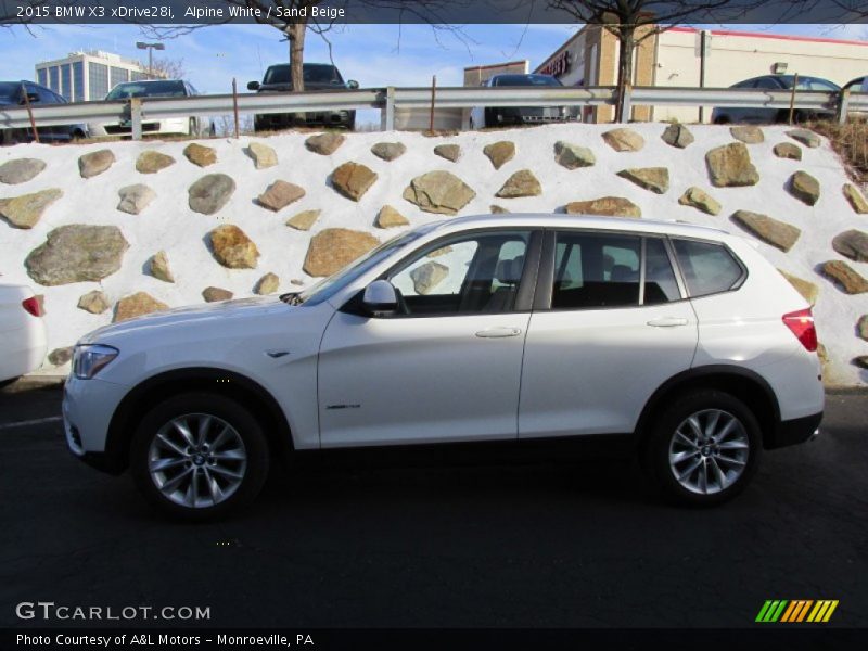 Alpine White / Sand Beige 2015 BMW X3 xDrive28i