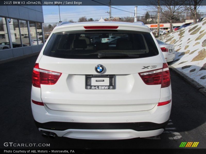 Alpine White / Sand Beige 2015 BMW X3 xDrive28i