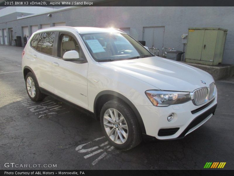 Alpine White / Sand Beige 2015 BMW X3 xDrive28i