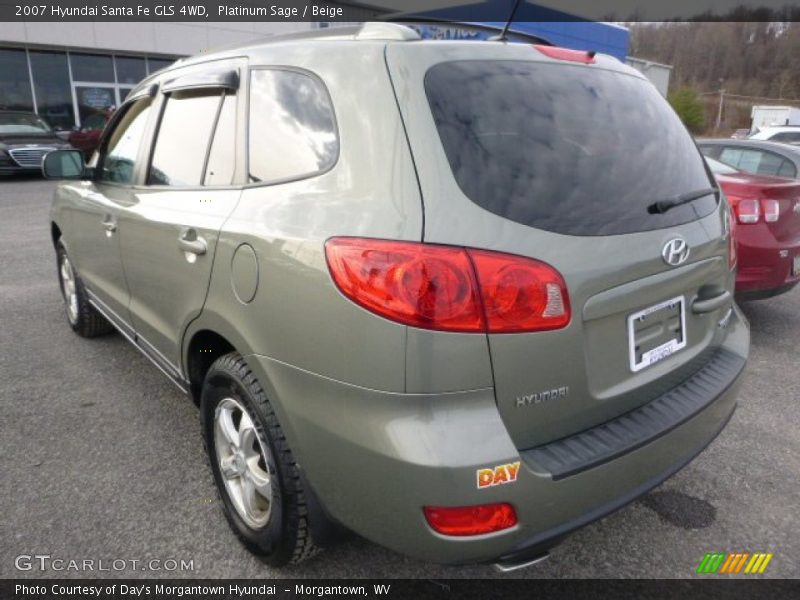 Platinum Sage / Beige 2007 Hyundai Santa Fe GLS 4WD