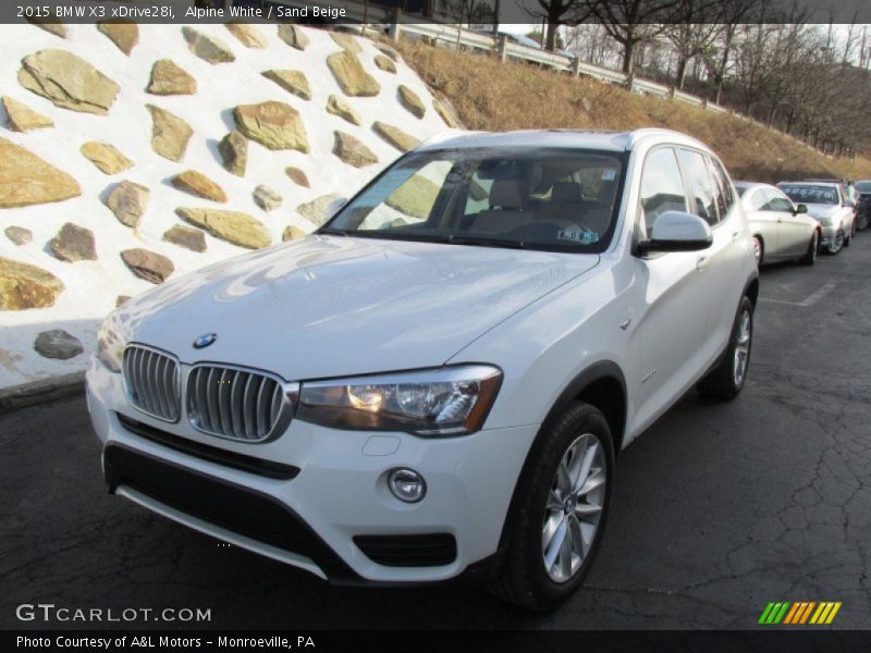 Alpine White / Sand Beige 2015 BMW X3 xDrive28i